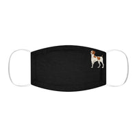Brittany Dog Snug-Fit Polyester Face Mask, 100% Polyester Exterior, 100% Cotton Interior, 2 Layers, Elastic Ear Loops, Made in the USA!!