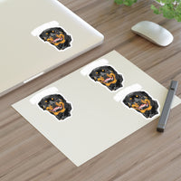 Rottweiler Sticker Sheets, 2 Image Sizes, 3 Image Surfaces, Water Resistant Vinyl, FREE Shipping, Made in USA!!