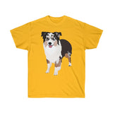 Miniature American Shepherd Unisex Ultra Cotton Tee, S - 5XL, 10 Colors, 100% Cotton, FREE Shipping, Made in the USA!!