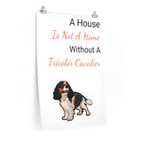 Tricolor Cavalier King Charles Spaniel Premium Matte vertical posters