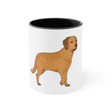 Chesapeake Bay Retriever Accent Coffee Mug, 11oz, 5 Colors, Ceramic, Colored Interior, FREE Shipping, Made in USA!!