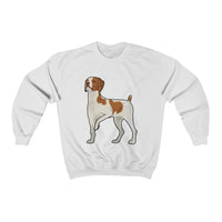 Brittany Dog Unisex Heavy Blend Crewneck Sweatshirt, S-2XL, 7 Colors, Made in the USA!!