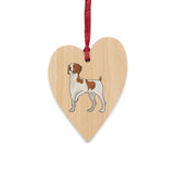 Brittany Wooden Ornaments, 6 Whimsical Shapes, Red Ribbon Included, Magnetic Back, FREE Shipping, Made in USA!!
