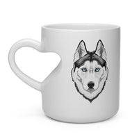 Siberian Husky Heart Shape Mug