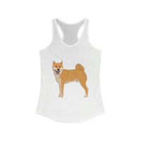 Shiba Inu Women's Ideal Racerback Tank, XS - 2XL, 7 Colors, Cotton/Polyester, Extra Light Fabric, Slim Fit, FREE Shipping, Made in USA!!