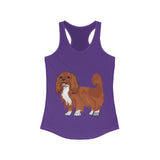 Ruby Cavalier King Charles Spaniel Women's Ideal Racerback Tank, XS - 2XL, 14 Colors, Cotton & Polyester, FREE Shipping, Made in USA!!