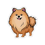 Pomeranian Die-Cut Stickers, Water Resistant Vinyl, 5 Sizes, Matte Finish, Indoor/Outdoor, FREE Shipping, Made in USA!!