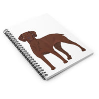 Vizsla Spiral Notebook - Ruled Line, 118 Ruled Line Single Pages, Made in the USA!!