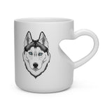 Siberian Husky Heart Shape Mug