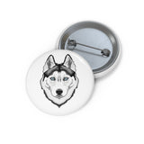 Siberian Husky Custom Pin Buttons