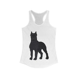 Cane Corso Women's Ideal Racerback Tank, Cotton and Polyester, 10 Colors, XS - 2XL