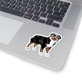 Australian Shepherd Kiss-Cut Stickers, 4 Sizes, Indoor/Outdoor Use, White or Transparent, FREE Shipping, Made in USA!!