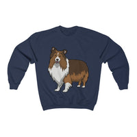 Shetland Sheepdog Unisex Heavy Blend™ Crewneck Sweatshirt, 6 Colors, Polyester/Cotton, Loose Fit, FREE Shipping, Made in USA!!