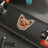 Yorkshire Terrier Die-Cut Stickers, Water Resistant Vinyl, 5 Sizes, Matte Finish, Indoor/Outdoor, FREE Shipping, Made in USA!!