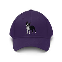 Boston Terrier Unisex Twill Hat, Cotton Twill, Adjustable Velcro Closure, FREE Shipping, Made in USA!!