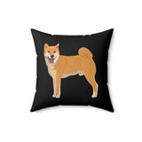 Shiba Inu Spun Polyester Square Pillow, 4 Sizes, Polyester Cover and Pillow, Double Sided Print, FREE Shipping, Made in USA!!
