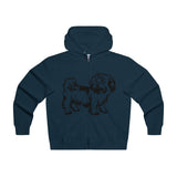 Shih Tzu Men's Lightweight Zip Hooded Sweatshirt