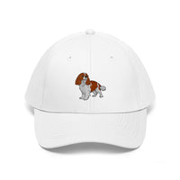 Cavalier King Charles Spaniel Unisex Twill Hat, Cotton Twill, Adjustable Velcro Closure, FREE Shipping, Made in USA!!