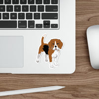 Beagle Die-Cut Stickers, Water Resistant Vinyl, 5 Sizes, Matte Finish, Indoory/Outdoor, FREE Shipping, Made in USA!!
