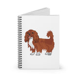 Ruby Cavalier King Charles Spaniel Spiral Notebook - Ruled Line, 118 pages, FREE Shipping, Made in USA!!