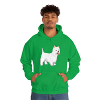 West Highland White Terrier Unisex Heavy Blend™ Hooded Sweatshirt, S - 5XL, Cotton/Polyester, FREE Shipping, Made in USA!!