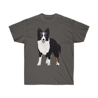 Border Collie Unisex Ultra Cotton Tee, 11 Colors, S - 5XL, 100% Cotton, FREE Shipping, Made in USA!!
