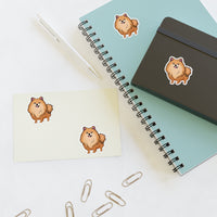 Pomeranian Sticker Sheets, 2 Image Sizes, 3 Image Surfaces, Water Resistant Vinyl, FREE Shipping, Made in USA!!