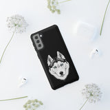 Siberian Husky Tough Cell Phone Cases, 33 Types of Cases, 2 Layer Case, Impact Resistant, FREE Shipping, Made in USA!!