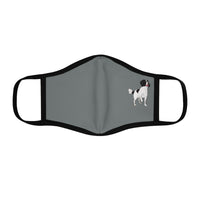 English Springer Spaniel Fitted Polyester Face Mask, 100% Polyester, 2 Layers of Cloth with Filter Pocket, Shaped Form, One Size, Made in USA!!