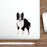 Border Collie Die-Cut Stickers, 5 Sizes, Water Resistant Vinyl, Waterproof Adhesive, Indoor/Outdoor, Matte Finish, FREE Shipping, Made in USA!!