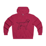 Labrador Retriever Hoodies, Men's Lightweight Zip Hooded Sweatshirt
