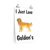 Golden Retriever Premium Matte vertical posters, 7 Sizes, Matte Finish, Museum Grade Paper, FREE Shipping, Made in USA!!