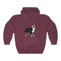 Australian Shepherd Unisex Heavy Blend™ Hooded Sweatshirt, S-3XL, 12 Colors, Cotton/Polyester, Medium Fabric, FREE Shipping, Made in USA!!