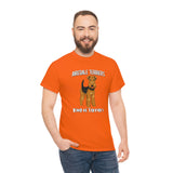 Airedale Terrier Unisex Heavy Cotton Tee, S - 5XL, 14 Colors, Light Fabric, FREE Shipping, Made in USA!!