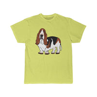 Basset Hound Men's Short Sleeve Tee, S - 5XL, 11 Colors, Cotton, FREE Shipping, Made in USA!!