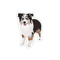 Miniature American Shepherd Die-Cut Stickers, 5 Sizes, Water Resistant Vinyl, Indoor/Outdoor, Matte Finish, FREE Shipping, Made in the USA!!