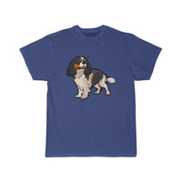 Tricolor Cavalier King Charles Spaniel Men's Short Sleeve Tee, 100% Cotton, Light Fabric, FREE Shipping, Made in USA!!