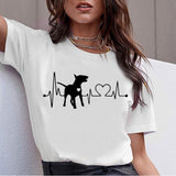 Dog T-Shirt, Beagle, Border Collie, Malinois, Bull Terrier, Rottweiler, Whippet, Greyhound, Tops, Female