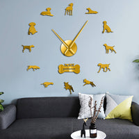 German Shorthaired Pointer Dog Breed Modern 3D DIY Wall Clock  Deutsch Kurzhaar Wall Watch Pet Lover Gift Creative Show