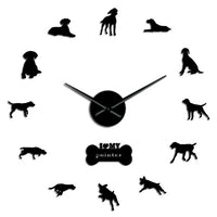 German Shorthaired Pointer Dog Breed Modern 3D DIY Wall Clock  Deutsch Kurzhaar Wall Watch Pet Lover Gift Creative Show