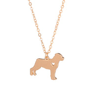 Rottweiler Necklace, Gold, Silver 1pc Fashionable, Custom Dog Necklace, Dog Breed, Pet Jewelry,  New Puppy, Memorial Gift