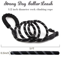 Dog Collar, Dog Leash, Durable, Large, Golden Retriever, Medium Big  Leashes, Strong, Reflective Lead Rope For Labrador, Husky, Rottweiler