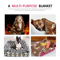 Soft Cute Pet Dog Blanket Winter Warm Cat Dog Bed Mat Print Sleeping Mattress Small Medium Large Dogs Fleece Pet Supplies