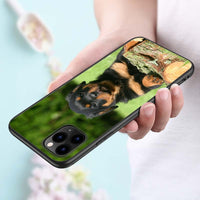 Rottweiler Black Silicone Phone Case, iPhone 11, 11 Pro, XS, MAX XR, X, 8, 7, 6S, 6 Plus, 5S, Gloss Phone Case Cover