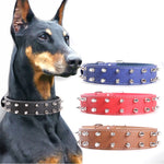 Dog Collar For Large Dogs, Metal, Punk, Decorative Pet  Fashion, Leather, Adjustable Puppy Collars, Dog Supplies, Pet Shop, Rottweiler