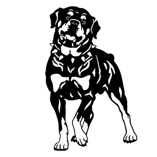 Rottweiler Dog Car Stickers, 17*26.2CM, Vinyl Decal, Car Styling, Truck Decoration, Black/Silver