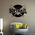 Softball Wall Decal, Sticker, Vinyl Wall Paper,