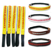 Softball Leather Seamed Headbands, Hair Bands, 19 Variations, FREE Shipping
