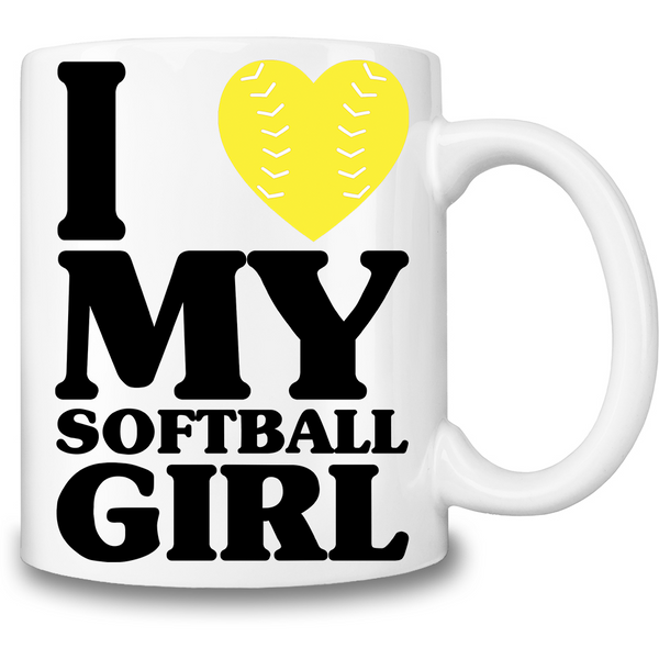 I Love My Softball Girl Coffee Mug