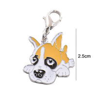 Mini Pet Dog Puppy Collar Pet Identity Tag, Great Dane, German Shepherd, French Bulldog, Hanging Accessory